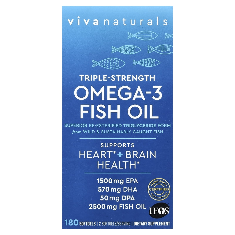 Viva Naturals Рыбий жир с омега-3 2500mg 180caps