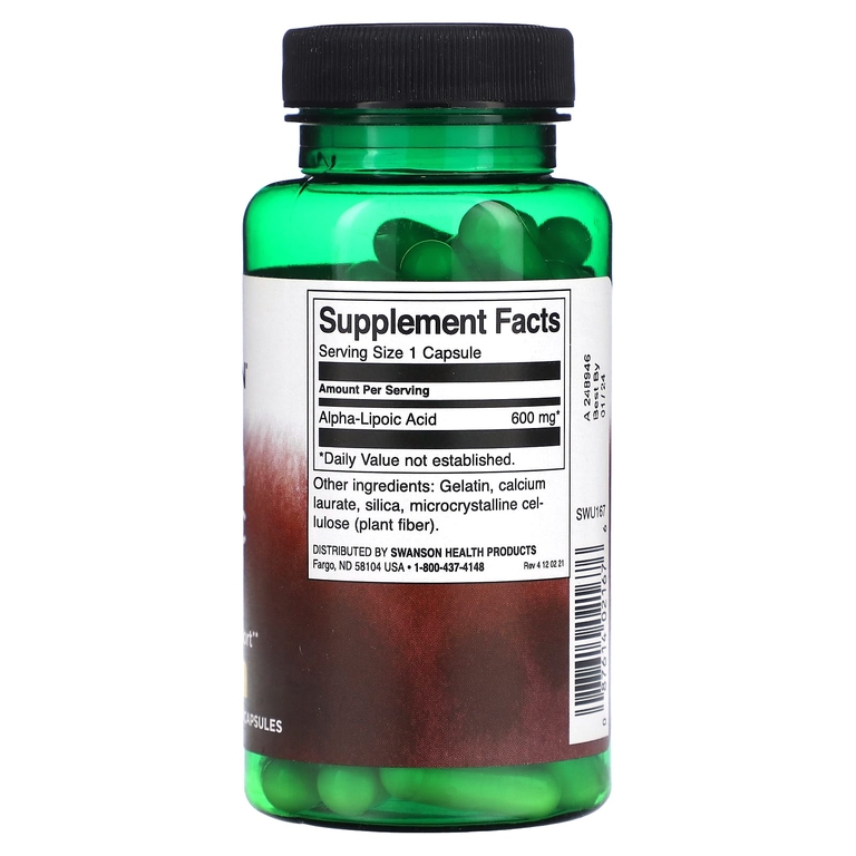 Swanson Alpha Lipoic Acid 600mg 60vcaps