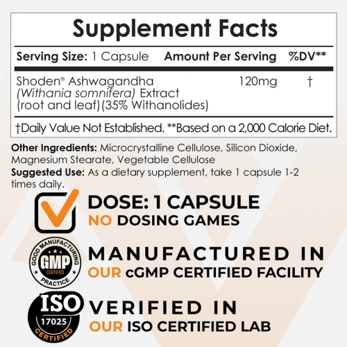 Nootropics Shoden Ashwagandha 120mg 30caps