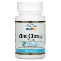 21st Century Zinc Citrate 50mg 60tabs