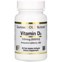 California Gold Nutrition Vitamin D3 5000IU 90softgels