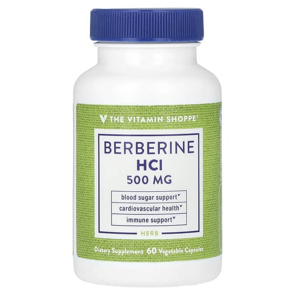 The Vitamin Shoppe Berberine HCL 500mg 60vegcaps