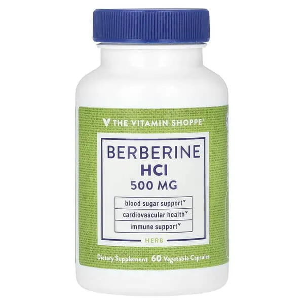 The Vitamin Shoppe Berberine HCL 500mg 60vegcaps