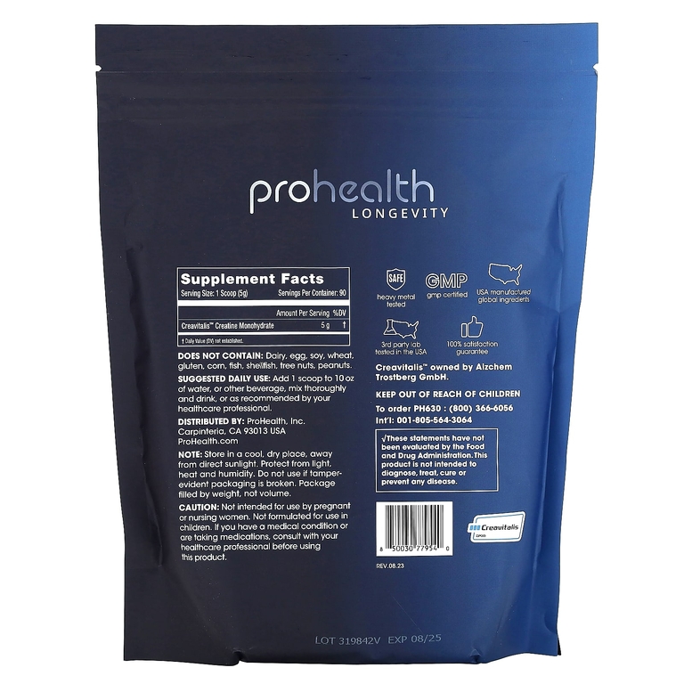 ProHealth Longevity Креатин Моногидрат 450г