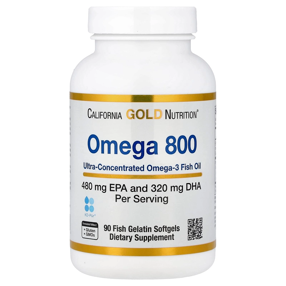 California Gold Nutrition Omega 800  90 fish gelatin softgels