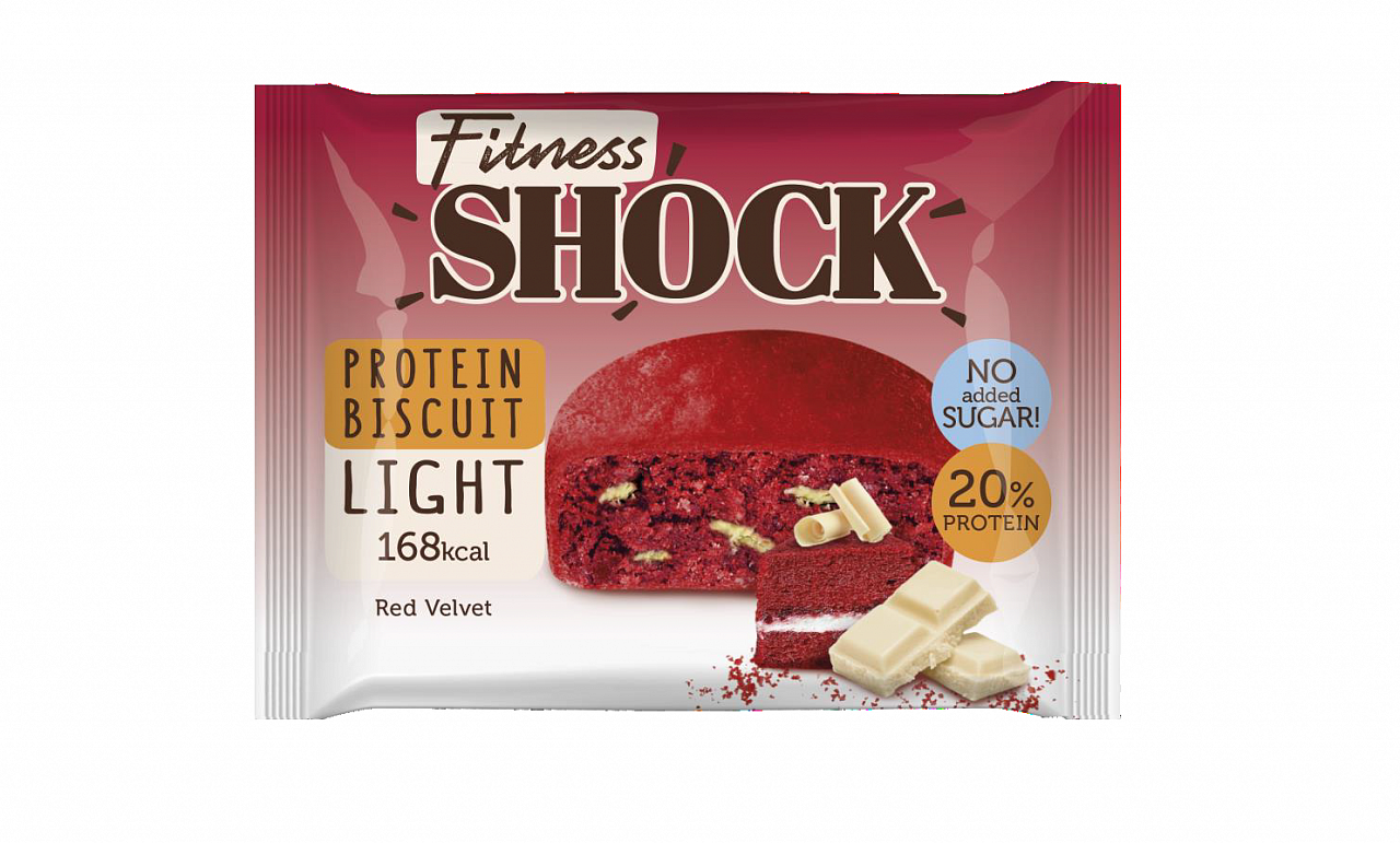 FitnesShock Бисквит неглазированный 40гр Красный бархат