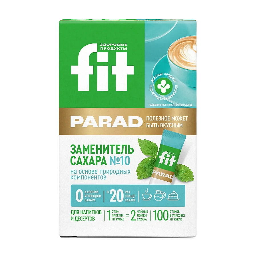 Fit Parad №10 смесь подсластителей на основе эритритола (100шт/стики)