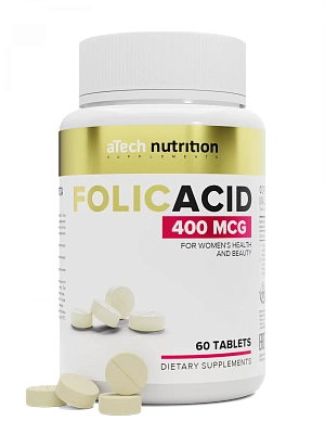 aTech nutrition Folic Acid 400mcg 60 tabs