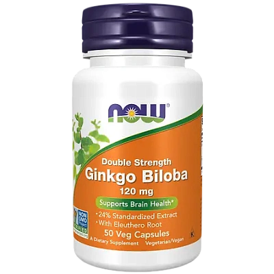 NOW Ginkgo Biloba 120mg 50vcaps