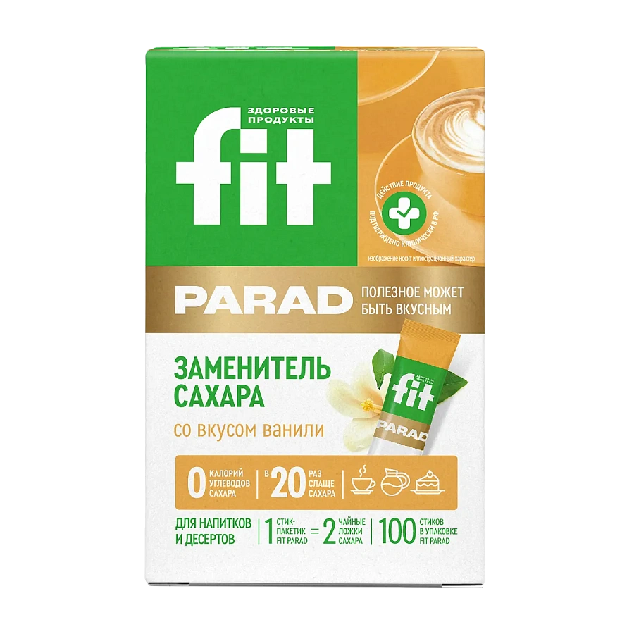 Fit Parad №22 Смесь подсластителей (100шт/стики) Ваниль