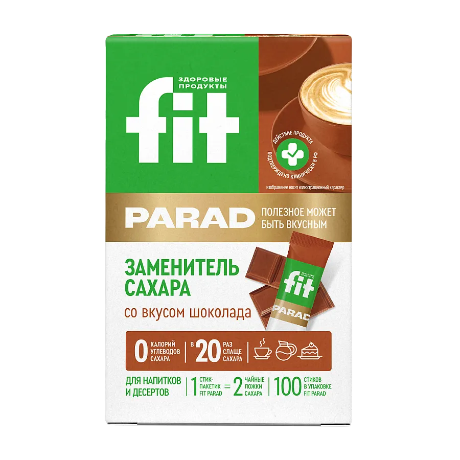 Fit Parad №19 Смесь подсластителей (100шт/стики) Шоколад